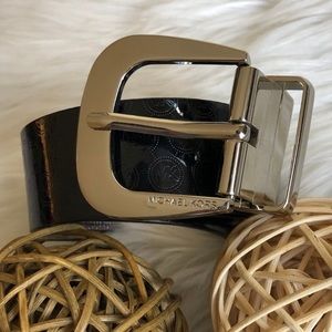 Micheal Kors Reversible Black and Silver Belt